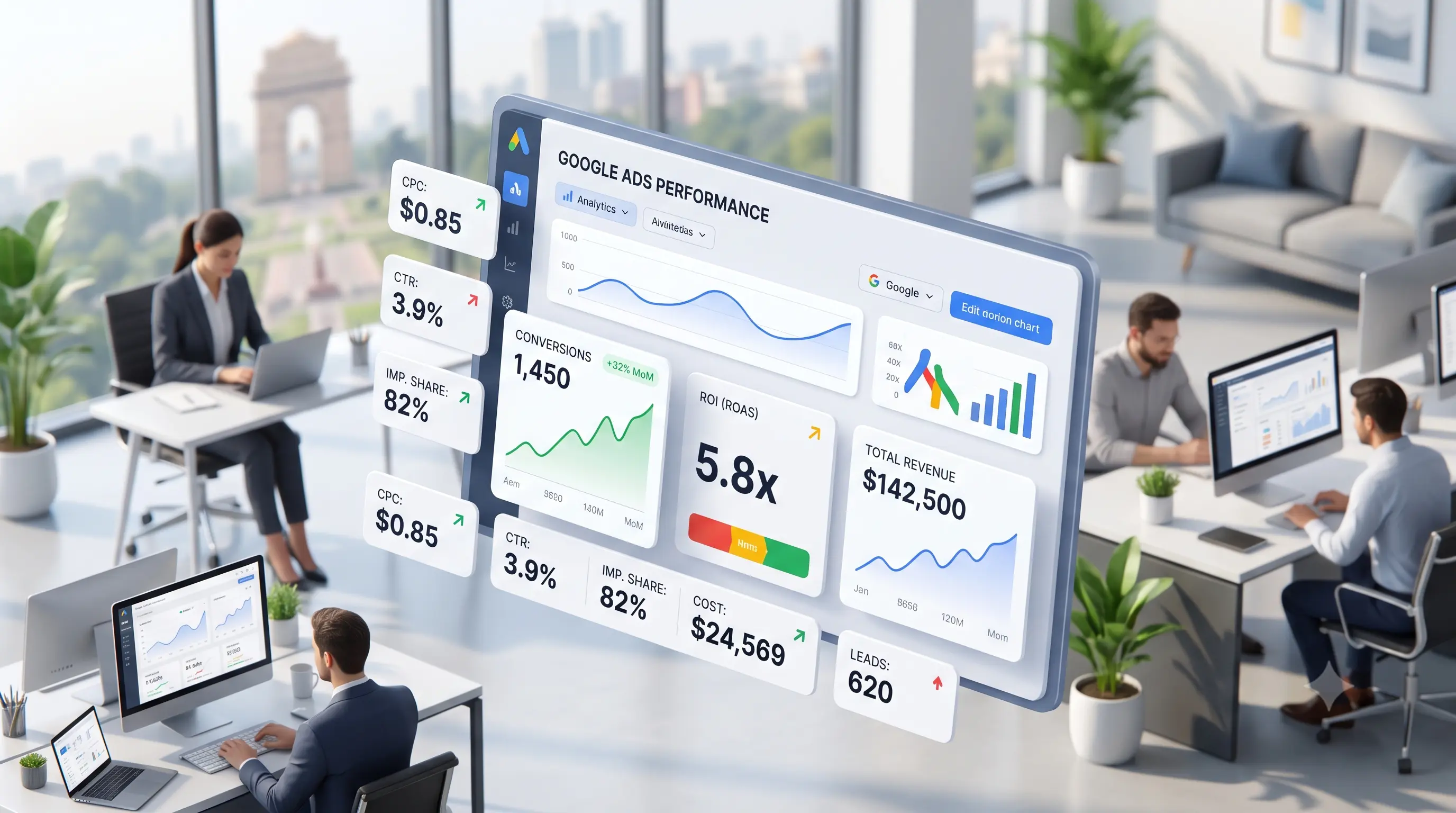 Google Ads agency in Delhi providing Google PPC advertising and lead generation services